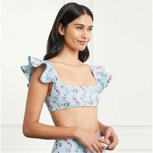 NWT Hill House Isla Swim Top Size Medium in Pond Floral
